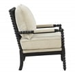 Eliza Spindle Chair in Linen Beige Fabric