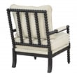 Eliza Spindle Chair in Linen Beige Fabric