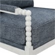 Kaylee Spindle Chair in Indigo Fabric with Antique White Frame