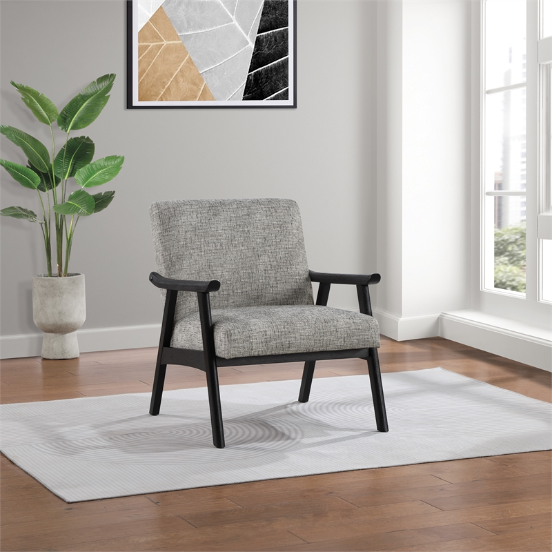 OSP Home Furnishings Weldon Fabric Armchair in Graphite Gray