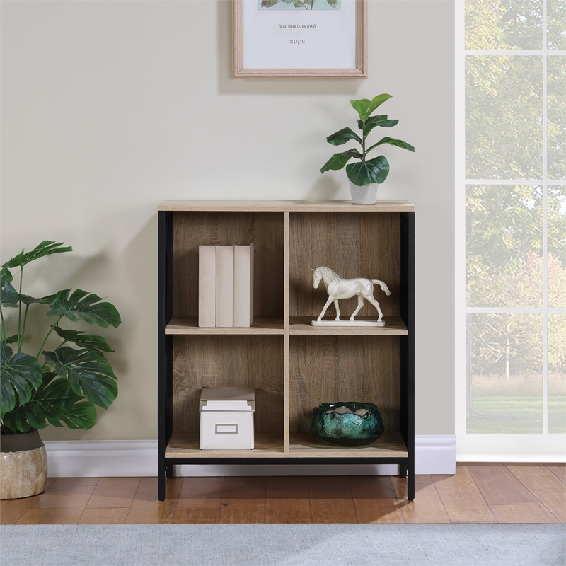 Ace 4 Cube Storage/Bookcase Engineered Wood in River Oak Finish