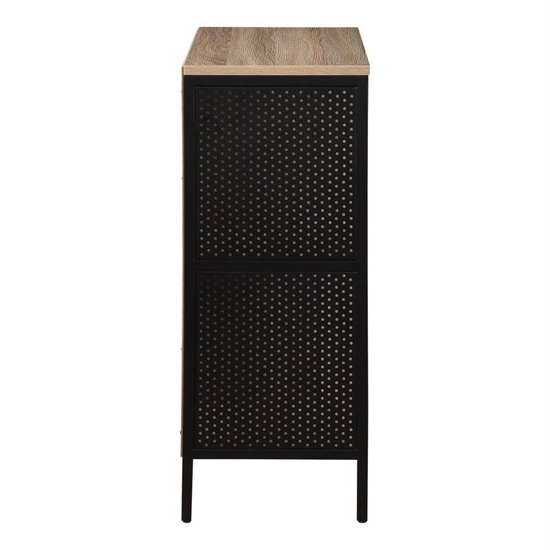 Ace 4 Cube Storage/Bookcase Engineered Wood in River Oak Finish