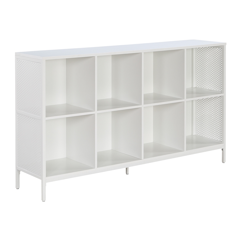 Ace 8 Cube Bookcase/Storage in White Engineered Wood
