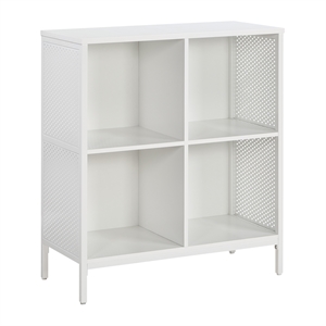 Ace 4 Cube Storage/Bookcase in White Engineered Wood