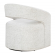 Devin Swivel Chair in White Speckle Fabric