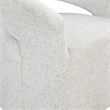 Devin Swivel Chair in White Speckle Fabric