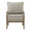 Fletcher Spindle Chair in Fog Brown Fabric with Rustic Brown Finish