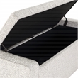 Bethwin Storage Bench with Salt & Pepper Gray Boucle Fabric