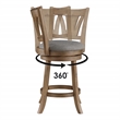Miller Counter Swivel Stool in Dove Gray Faux Leather