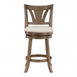 Miller Counter Swivel Stool in Linen Cream Fabric