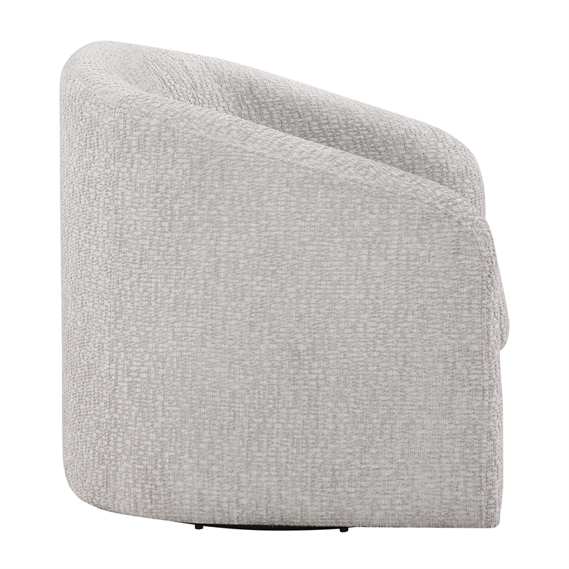 Parker Swivel Tub Chair in Ash Gray Fabric