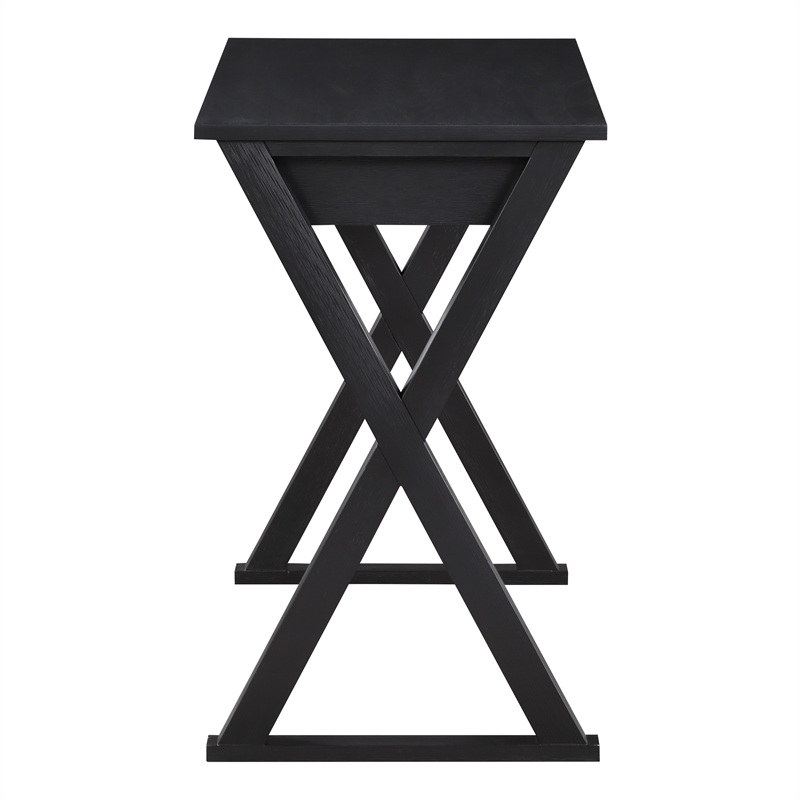 Marna Writing Desk w/ Drawer in Engineered Wood Black Finish