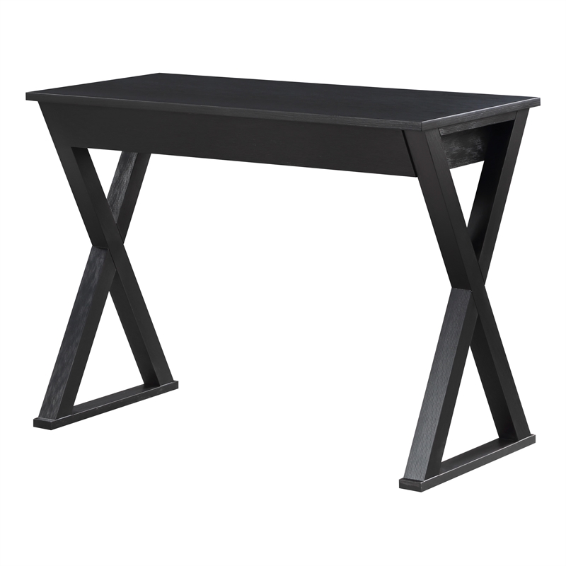 Marna Writing Desk w/ Drawer in Engineered Wood Black Finish