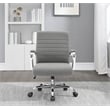 Mid-Back Office Chair with Padded armrests in Gray Fabric