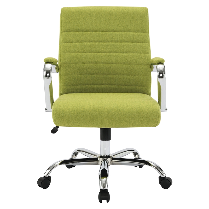 Mid-Back Office Chair in Basil Green Fabric