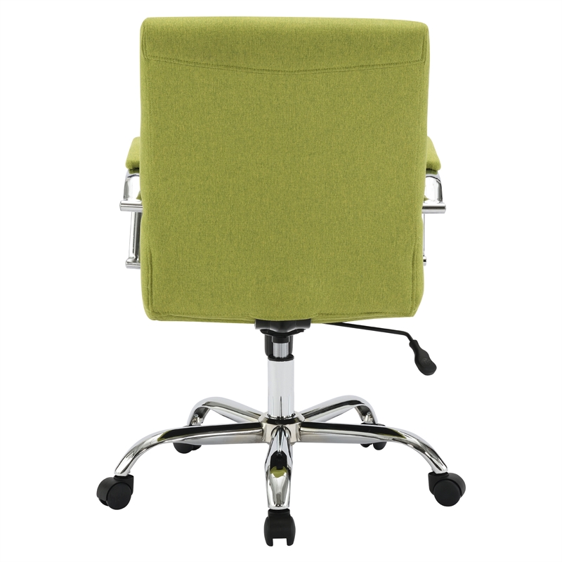 Mid-Back Office Chair in Basil Green Fabric