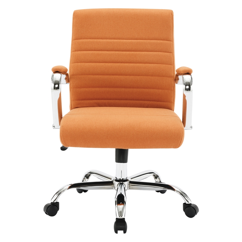 Mid-Back Office Chair in Nutmeg Orange Fabric
