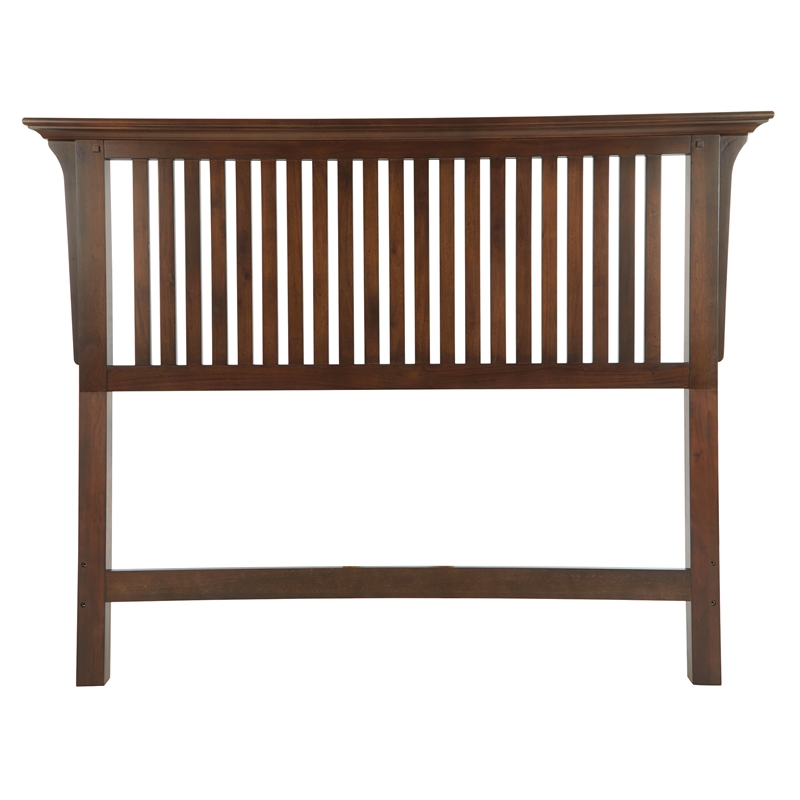 Modern Mission Queen Headboard in Wood  Vintage Oak Finish