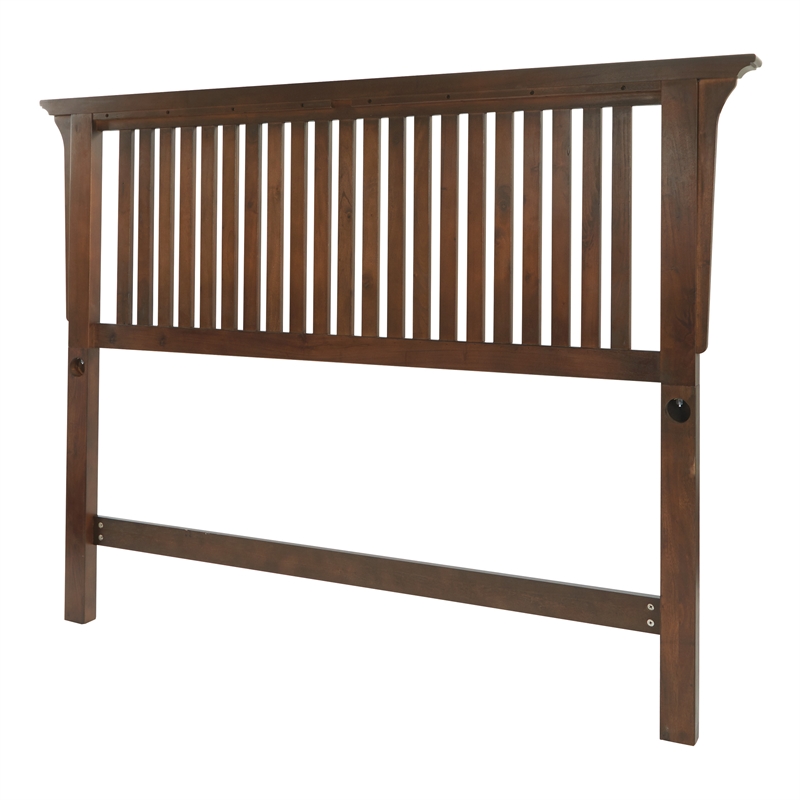 Modern Mission Queen Headboard in Wood  Vintage Oak Finish