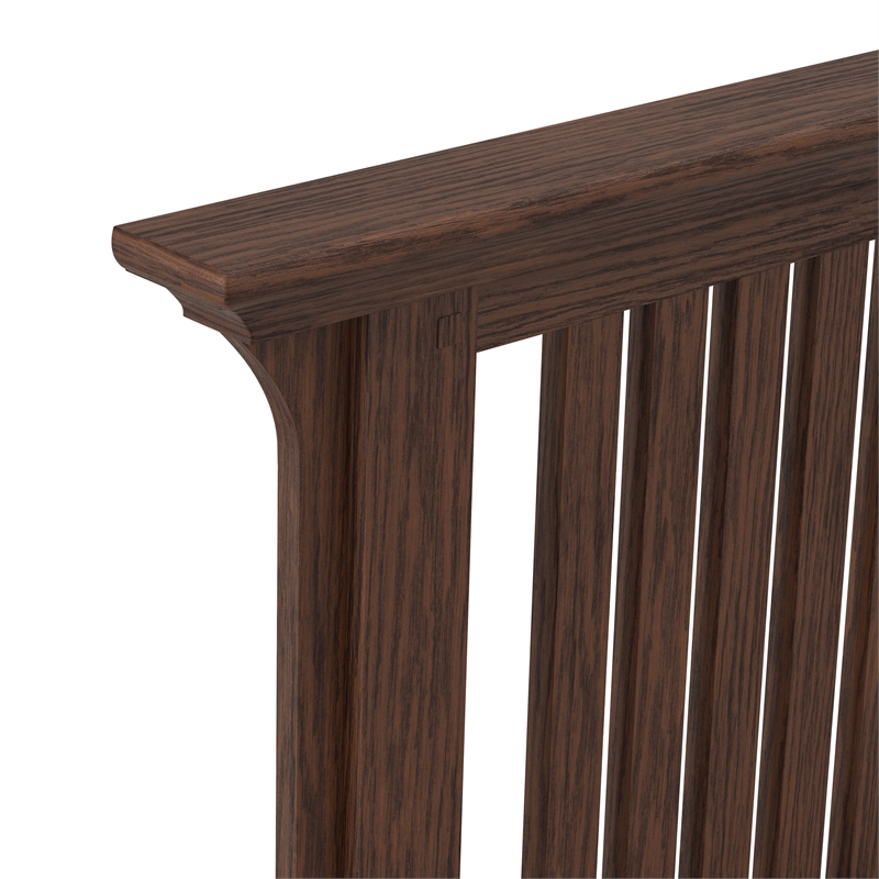 Modern Mission Queen Headboard in Wood  Vintage Oak Finish