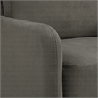 Lounge Sofa in Charcoal Fabric with Chrome Legs