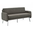Lounge Sofa in Charcoal Fabric with Chrome Legs