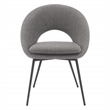 Millie Accent /Dinning Chair in Charcoal Fabric and Black Legs