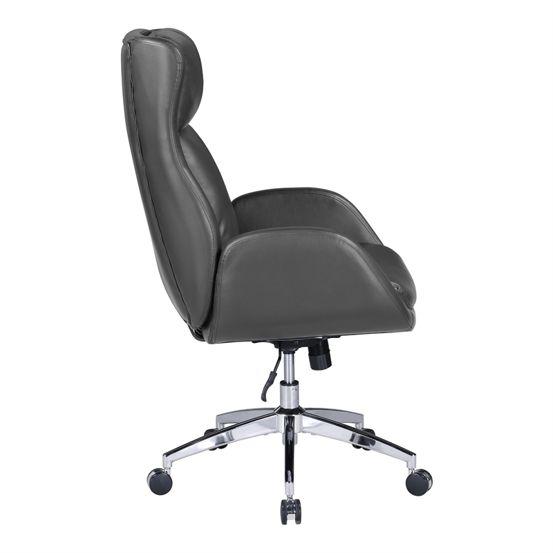 Blanchard Office Chair in Black Faux Leather