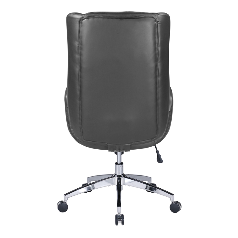 Blanchard Office Chair in Black Faux Leather