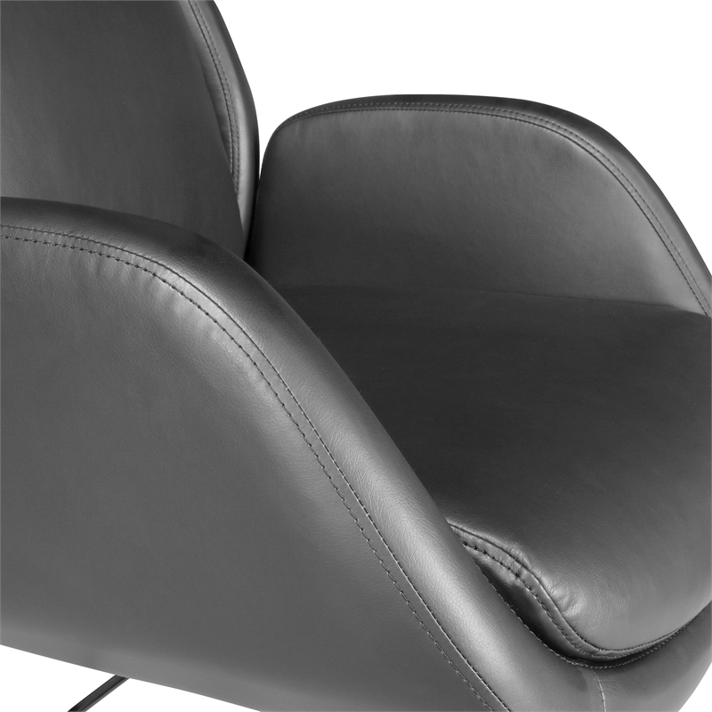 Blanchard Office Chair in Black Faux Leather