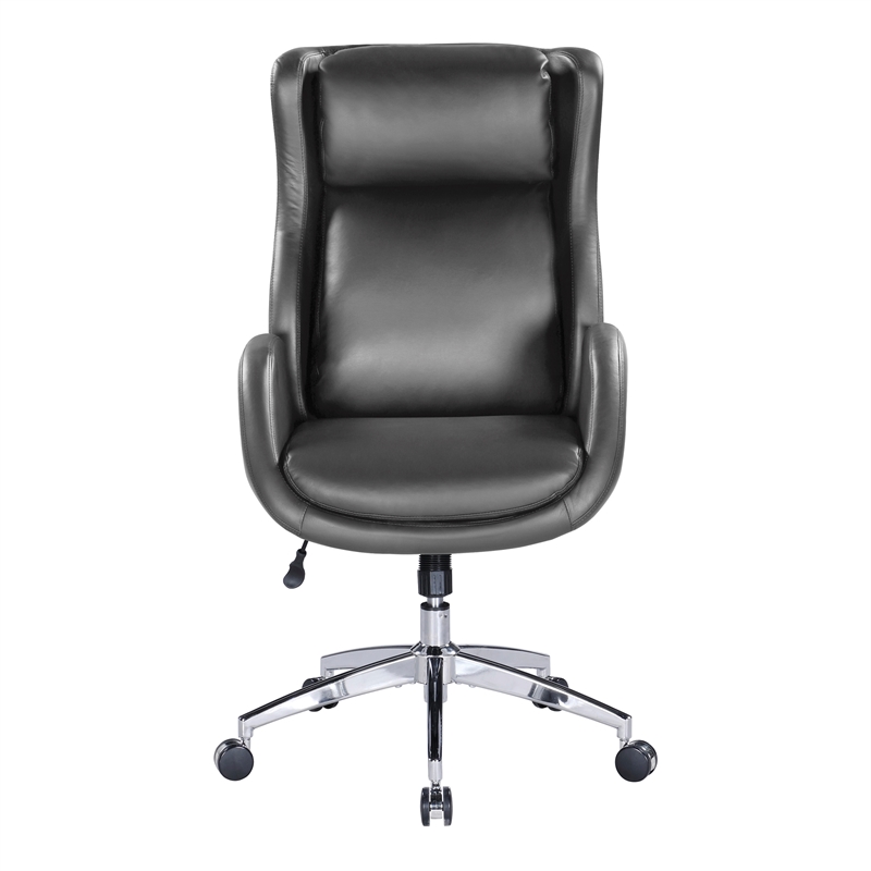 Blanchard Office Chair in Black Faux Leather