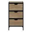 Freeport 3-Drawer Accent Storage Cabinet Engineered Wood in Oak Assembled