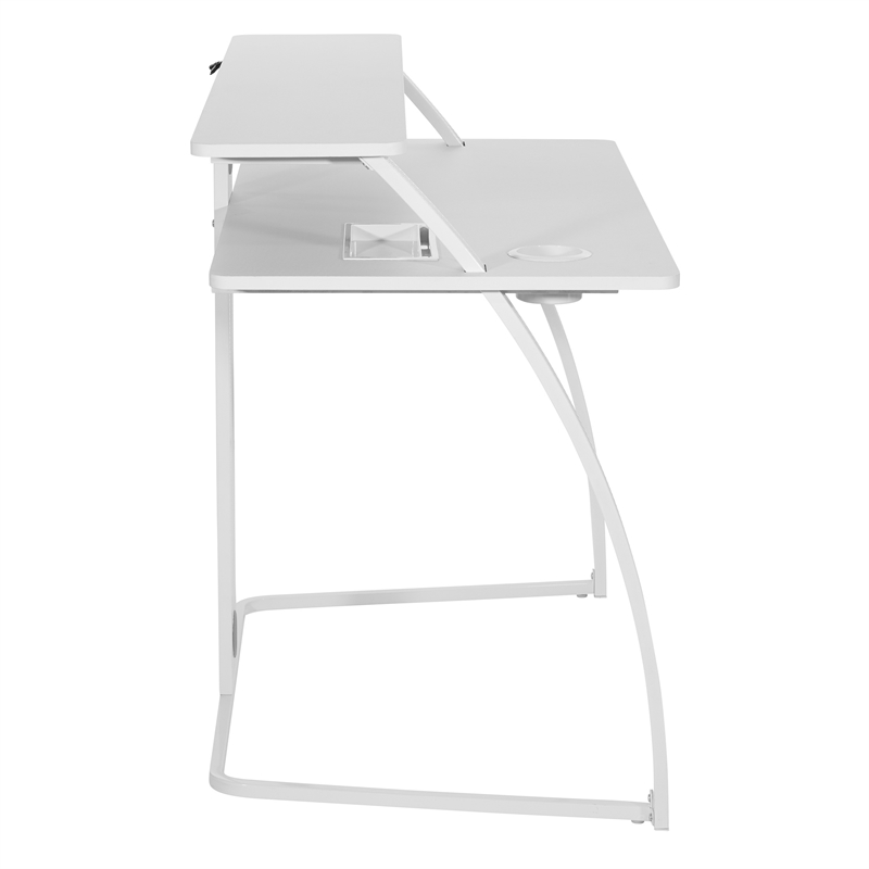 Code 30 Battlestation Gaming Desk in Engineered Wood White Finish