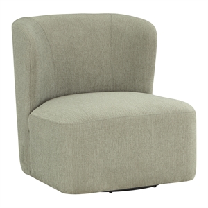 Lucia Swivel Chair in Morning Fog Fabric