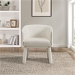 Lucas Accent Chair in Snow White Fabric with Bolted Legs