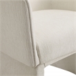 Lucas Accent Chair in Snow White Fabric with Bolted Legs