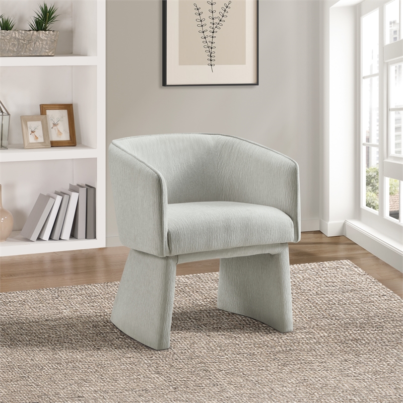 Lucas Accent Chair in Platinum Gray Fabric with Bolted Legs