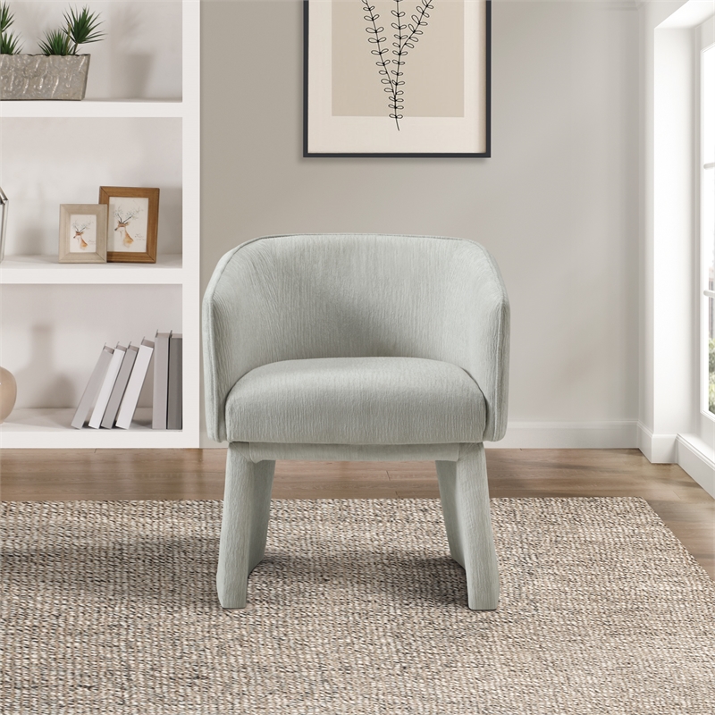 Lucas Accent Chair in Platinum Gray Fabric with Bolted Legs