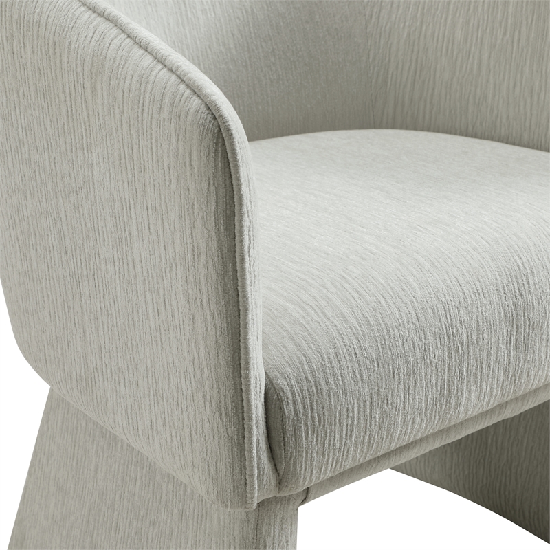 Lucas Accent Chair in Platinum Gray Fabric with Bolted Legs