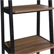 Lancaster Desk and Bookcase with 3 piece Wall System in Walnut Engineered Wood