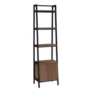 Lancaster 72&quot Ladder Bookcase in Majestic Walnut Engineered Wood