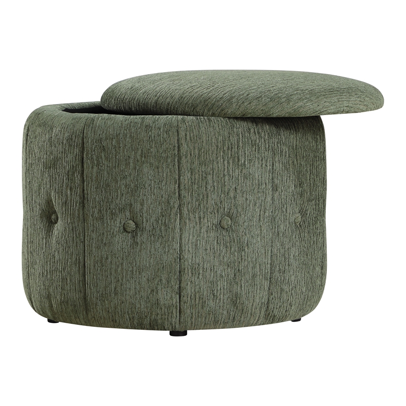 Brayfield Storage Ottoman in Pine Fabric