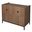 Colmar Record Player Stand with Album Storage in Engineered Wood Walnut Finish