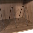 Retro Record Player Stand with Album Storage in Engineered Wood Walnut Finish