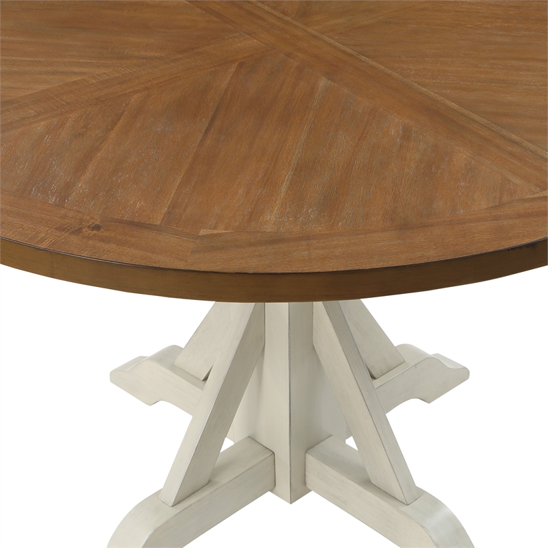 Delina 5-PC Dining Set in Engineered Wood  Antique Natural Top