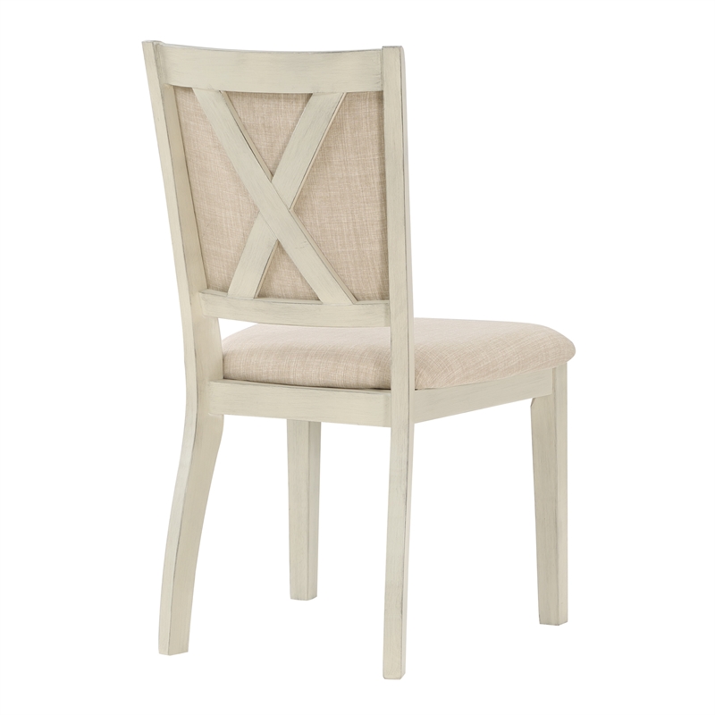 Delina 5-PC Dining Set in Engineered Wood  Antique Natural Top