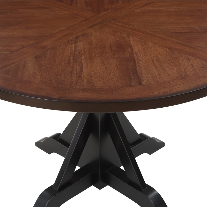 Delina 5-PC Dining Set in Engineered Wood Natural Tobacco Top
