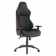 High Stakes Gaming Chair Black Bonded Leather with Red Accents