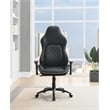 High Stakes Gaming Chair Black Bonded Leather with White Accents