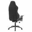 High Stakes Gaming Chair Black Bonded Leather with White Accents